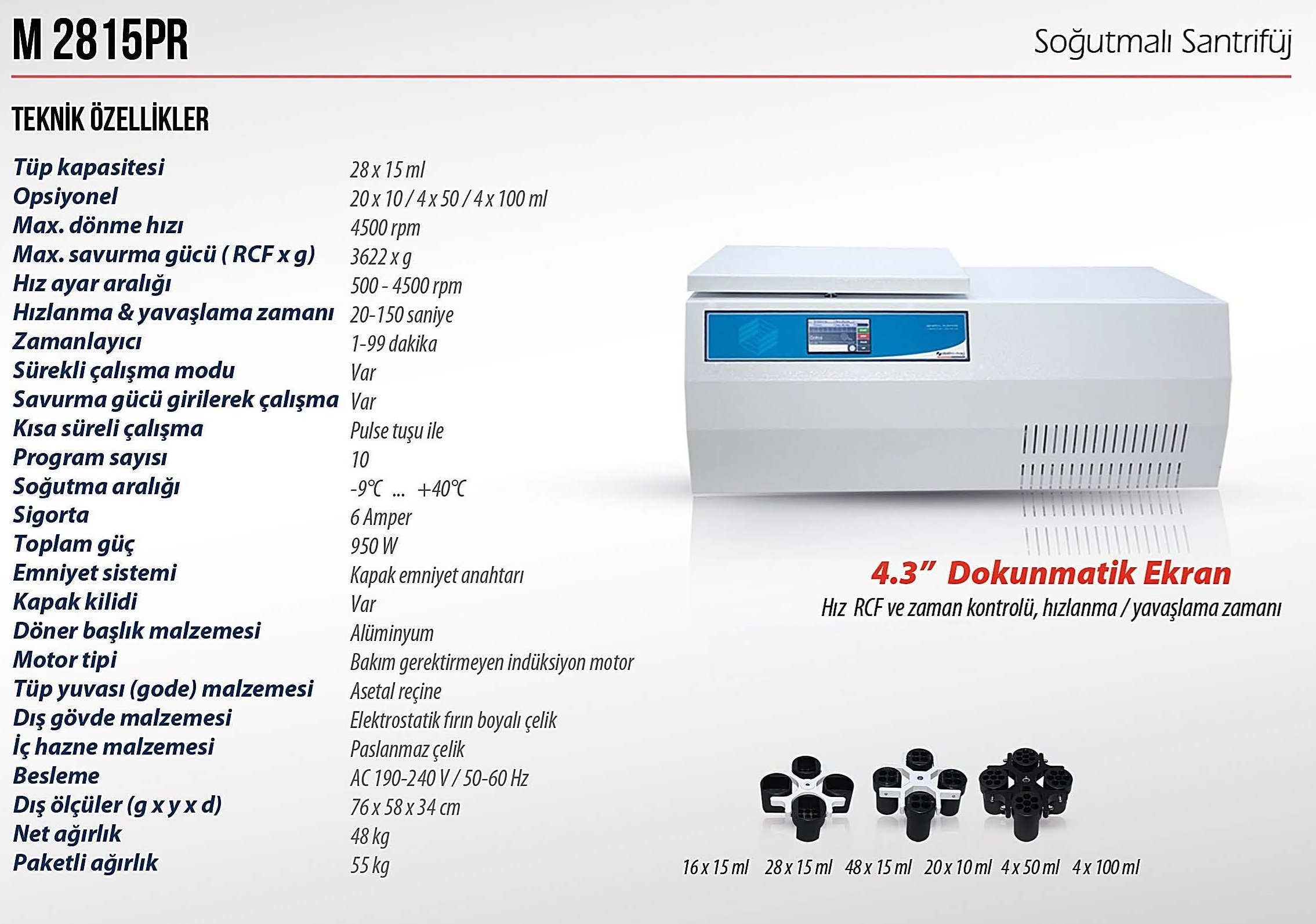 M 2815 PR SOĞUTMALI SANTRIFÜJ